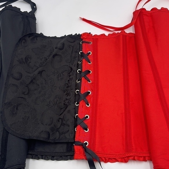 5XL Black / Red Corset Corset *New without tags * - Picture 5 of 6